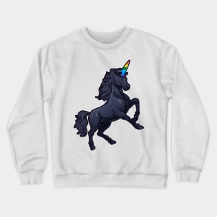 unicorn with a rainbow horn Crewneck Sweatshirt